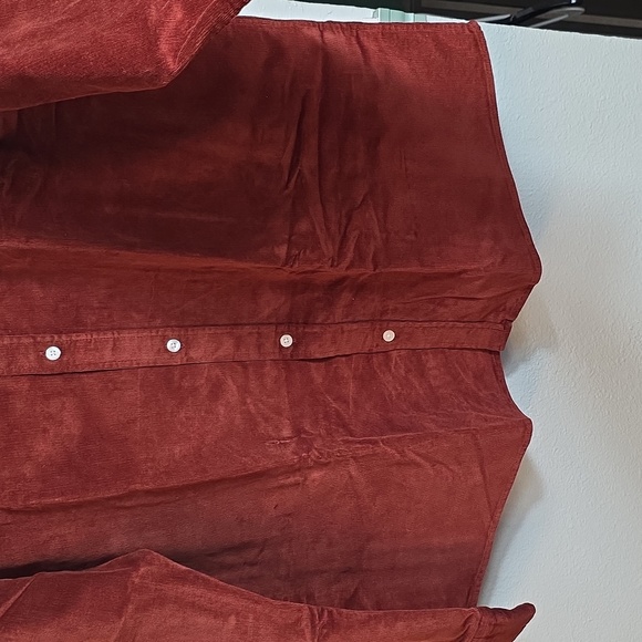 Julian & Mark Shirt XXL Stretch Corudory Mens Nwot Rust Brown - Picture 5 of 15